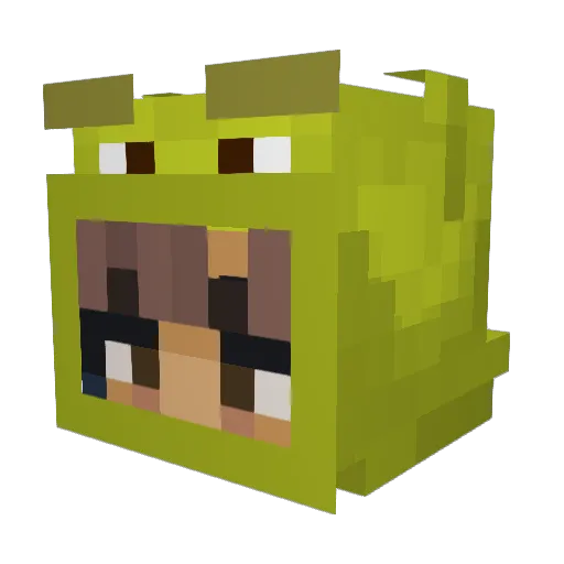 _marimoo_ Minecraft avatar head, 3D render
