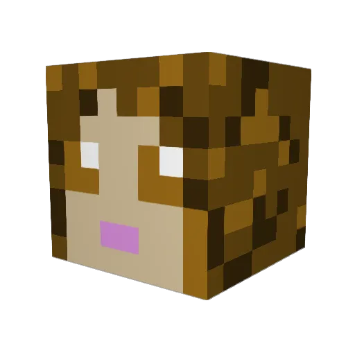 _maris Minecraft avatar head, 3D render