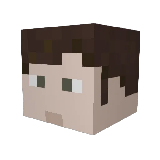 _mark76 Minecraft avatar head, 3D render