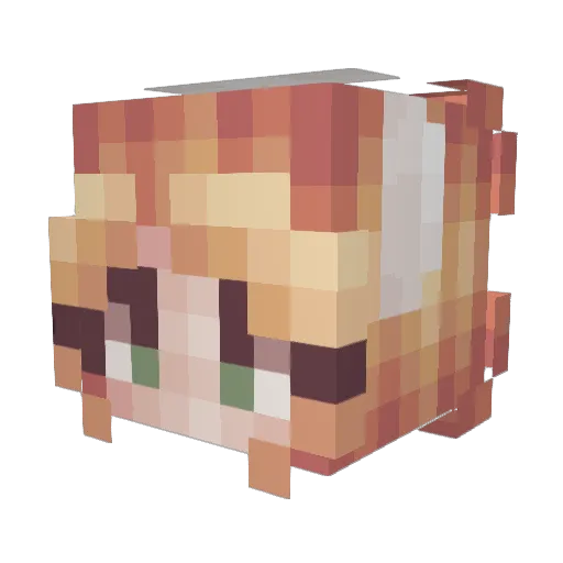 _marlez_ Minecraft avatar head, 3D render