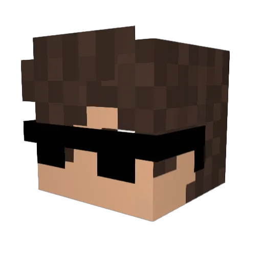 _martinoo Minecraft avatar head, 3D render