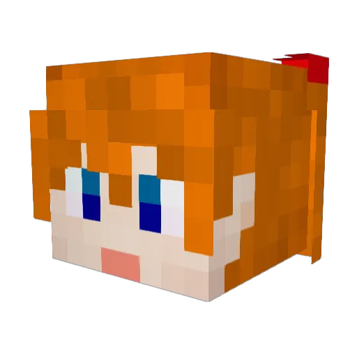 _masa_ Minecraft avatar head, 3D render