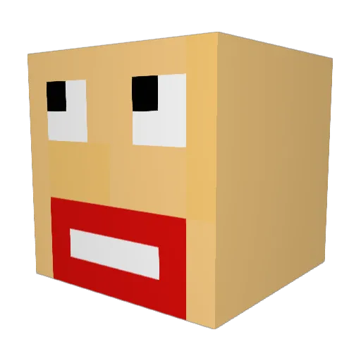 _mathias_2323 Minecraft avatar head, 3D render