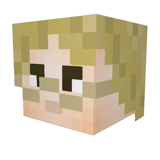 _max0 Minecraft avatar head, 3D render