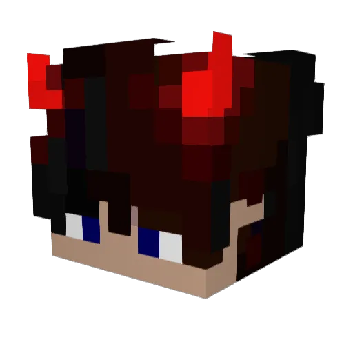 _maxfire_ Minecraft avatar head, 3D render