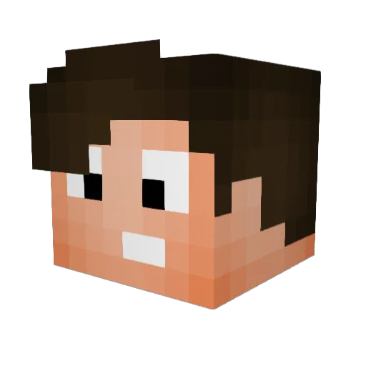 _maxneez_ Minecraft avatar head, 3D render