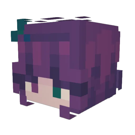 _maymoon_ Minecraft avatar head, 3D render