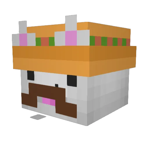 _mazda Minecraft avatar head, 3D render