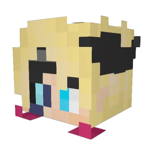_mcw4_ Minecraft avatar head, 3D render