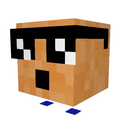 _melonadde Minecraft avatar head, 3D render