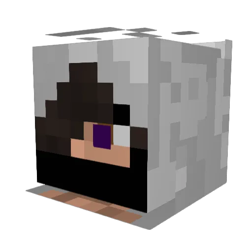 _memethan Minecraft avatar head, 3D render