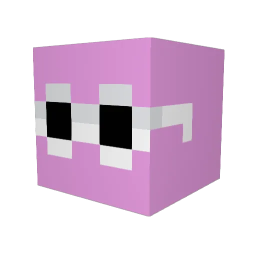 _mewni Minecraft avatar head, 3D render