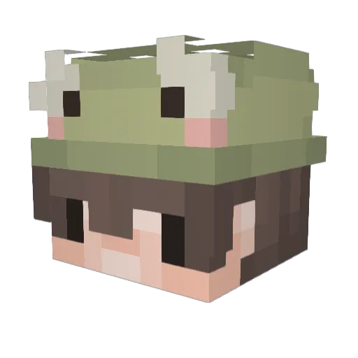 _mgdares_ Minecraft avatar head, 3D render
