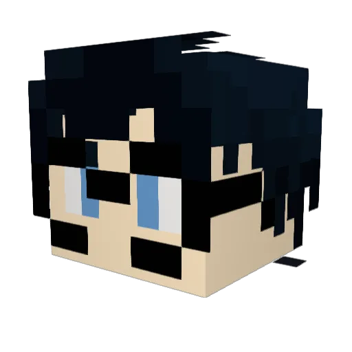 _michel1 Minecraft avatar head, 3D render