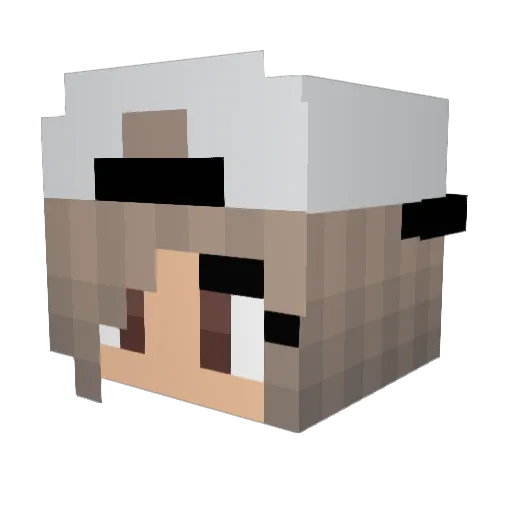 _mikathelink_ Minecraft avatar head, 3D render