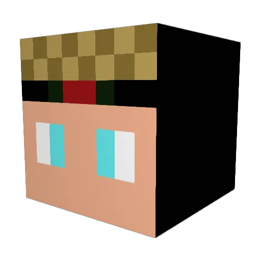 _mikulek_ Minecraft avatar head, 3D render