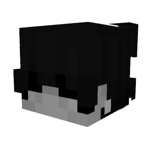 _mimou_ Minecraft avatar head, 3D render