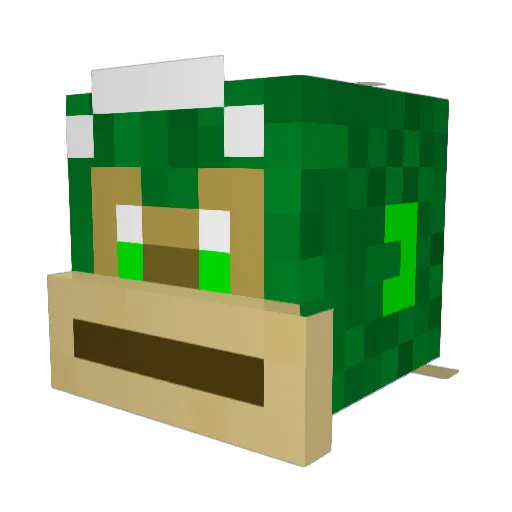_minemun_ Minecraft avatar head, 3D render