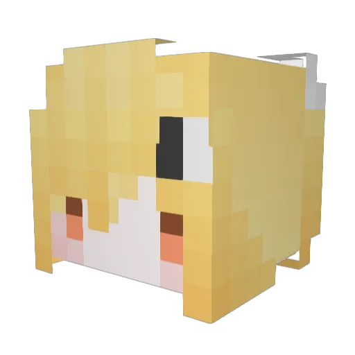 _mingmoon_ Minecraft avatar head, 3D render