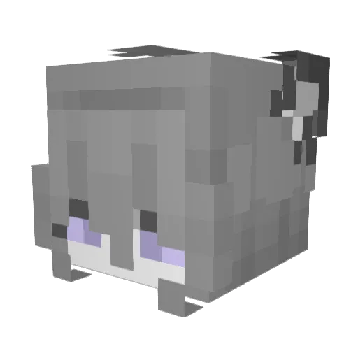 _miqa Minecraft avatar head, 3D render
