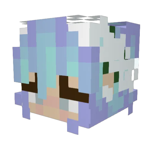 _mischix25 Minecraft avatar head, 3D render