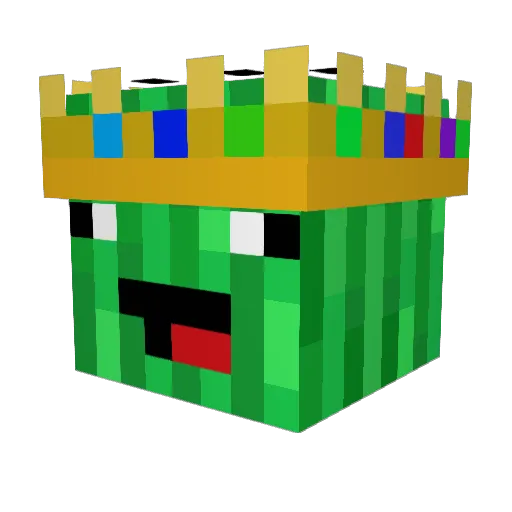 _mishaal Minecraft avatar head, 3D render
