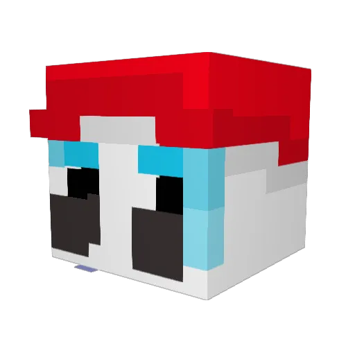 _missingno_1 Minecraft avatar head, 3D render