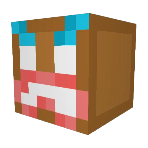 _mitchellmackay_ Minecraft avatar head, 3D render