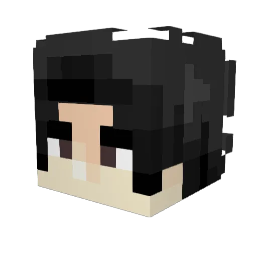 _mito Minecraft avatar head, 3D render