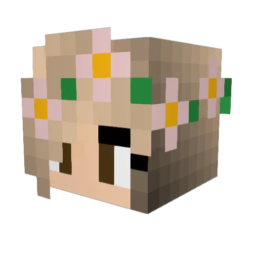 _mjc Minecraft avatar head, 3D render