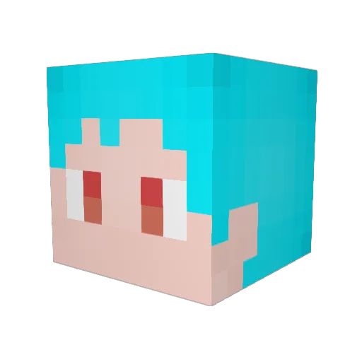 _mk_mk_ Minecraft avatar head, 3D render