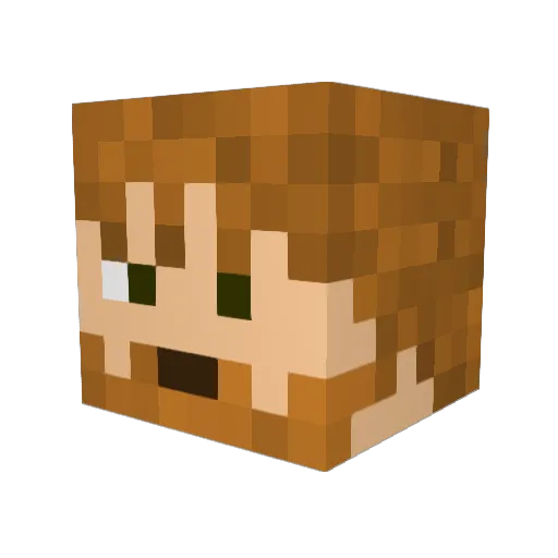 _mkl Minecraft avatar head, 3D render