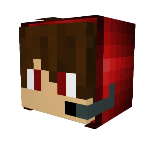 _mmapp Minecraft avatar head, 3D render