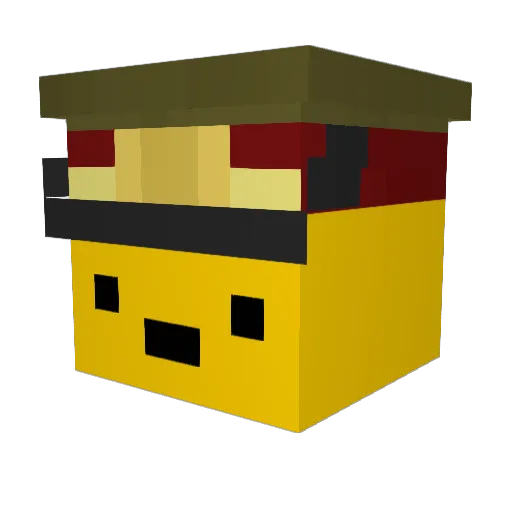 _moXier_ Minecraft avatar head, 3D render