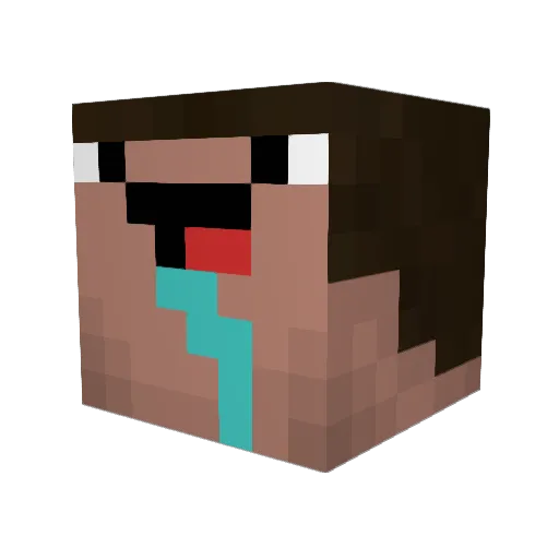 _mo_xiao Minecraft avatar head, 3D render