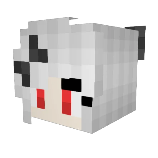_mochio_ Minecraft avatar head, 3D render