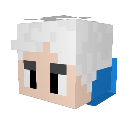 _mon1 Minecraft avatar head, 3D render