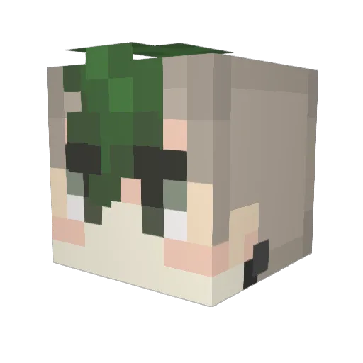 _mordecai6_ Minecraft avatar head, 3D render