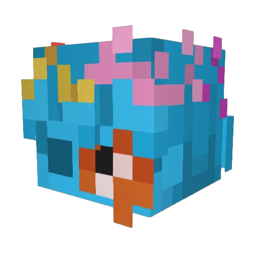 _mores Minecraft avatar head, 3D render