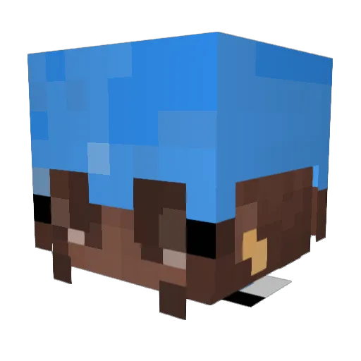 _moshe_ Minecraft avatar head, 3D render