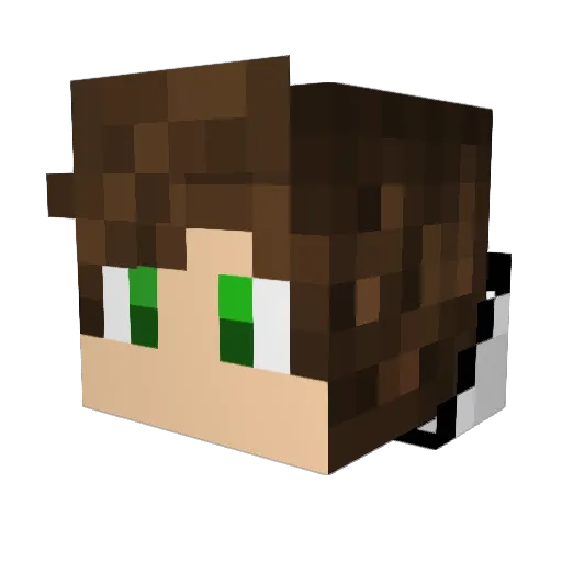 _motz_ Minecraft avatar head, 3D render