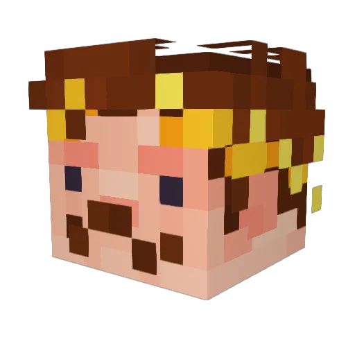 _mrVorobey_ Minecraft avatar head, 3D render