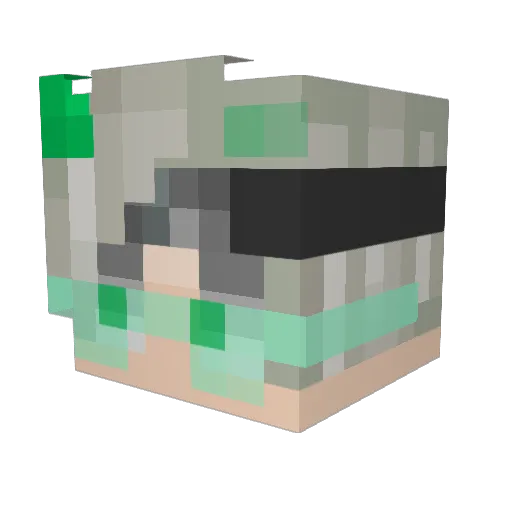 _mrbombastic Minecraft avatar head, 3D render