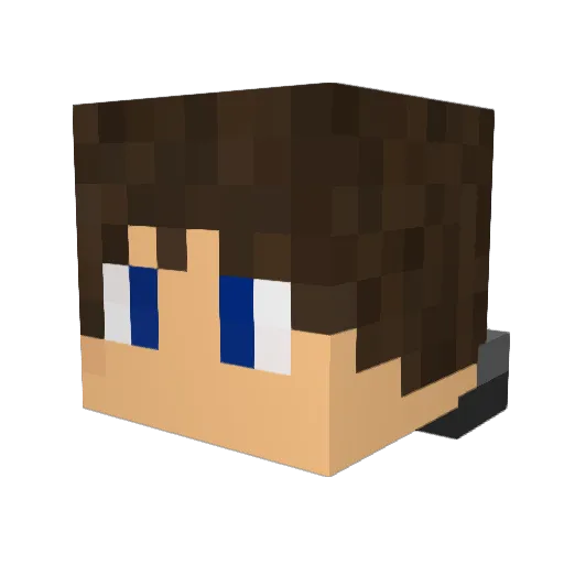 _mrvelox_ Minecraft avatar head, 3D render