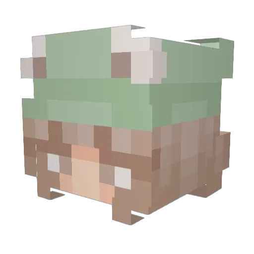 _mushroomie_ Minecraft avatar head, 3D render