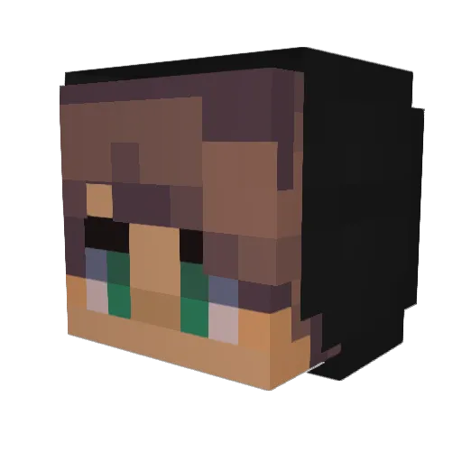 _mxrcin Minecraft avatar head, 3D render