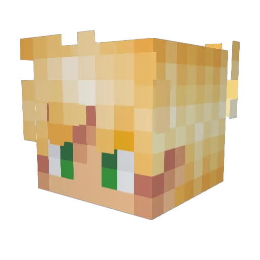 _mygy_ Minecraft avatar head, 3D render