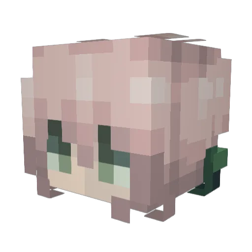 _mykie_ Minecraft avatar head, 3D render