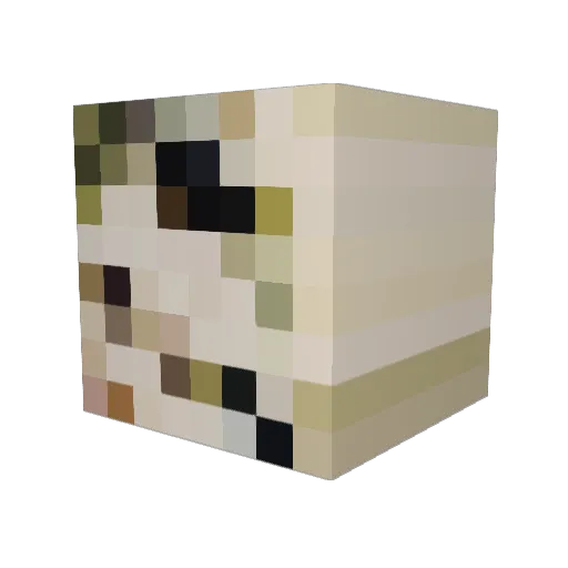 _n0am_ Minecraft avatar head, 3D render