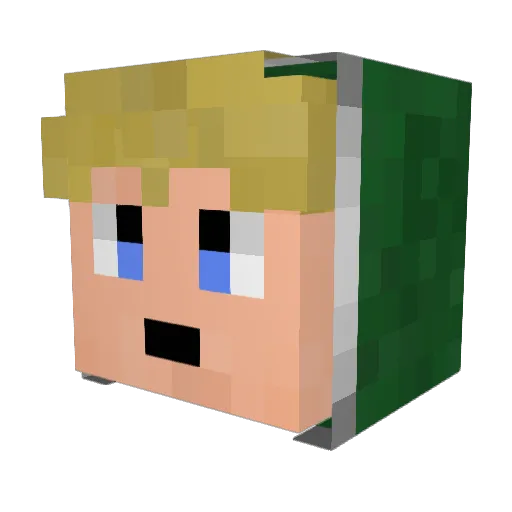 _nEsCh_ Minecraft avatar head, 3D render